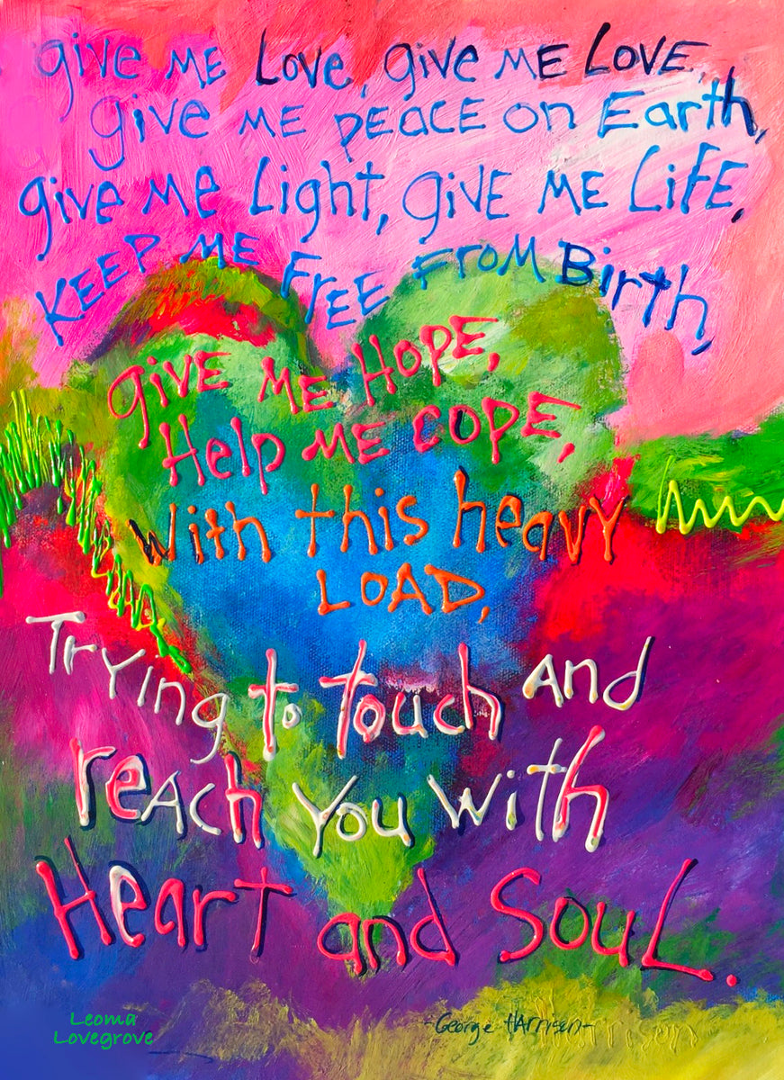 ★ORIGINALアート GIVE LOVE Away 2day The Love That Split the World